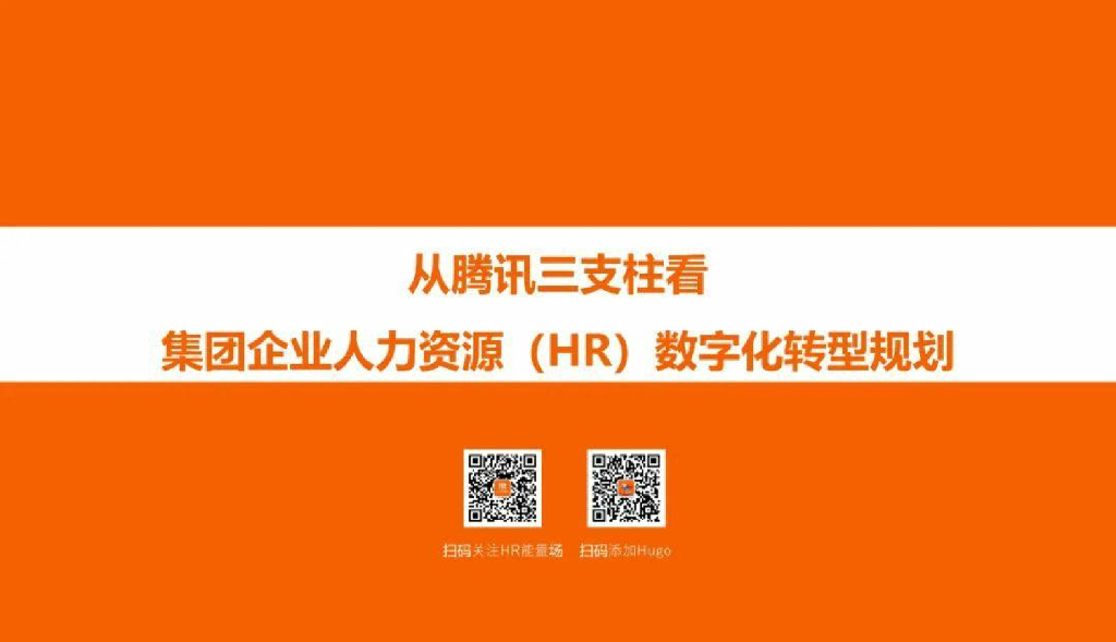 从腾讯三支柱看集团企业人力资源（HR）<em>数字化转型</em>规划 海报