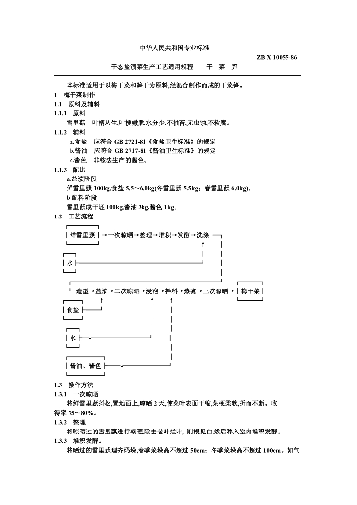 ZB X 10055-1986 标准预览