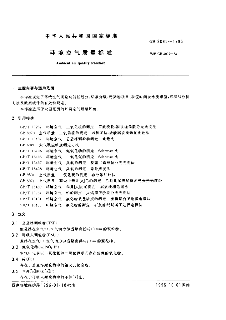 GB 3095-1996 标准预览
