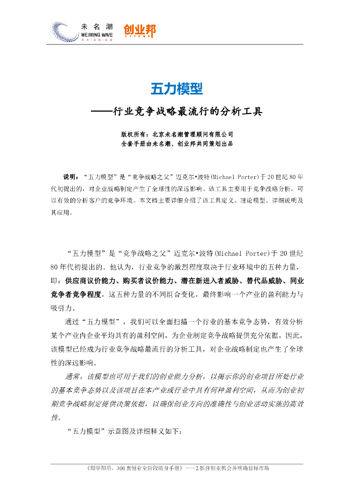 五力模型——行业竞争战略最流行的分析工具