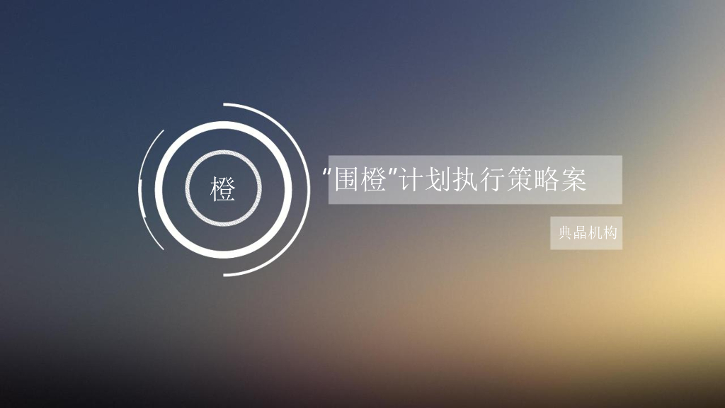 点晶－围橙计划执行策略案