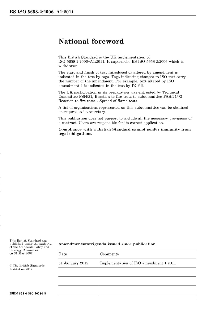 BS ISO 5658 标准预览