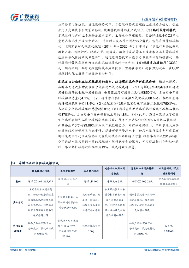 广发证券：建筑材料行业-“碳中和”给水泥玻璃行业供给端带来新变化_第8页