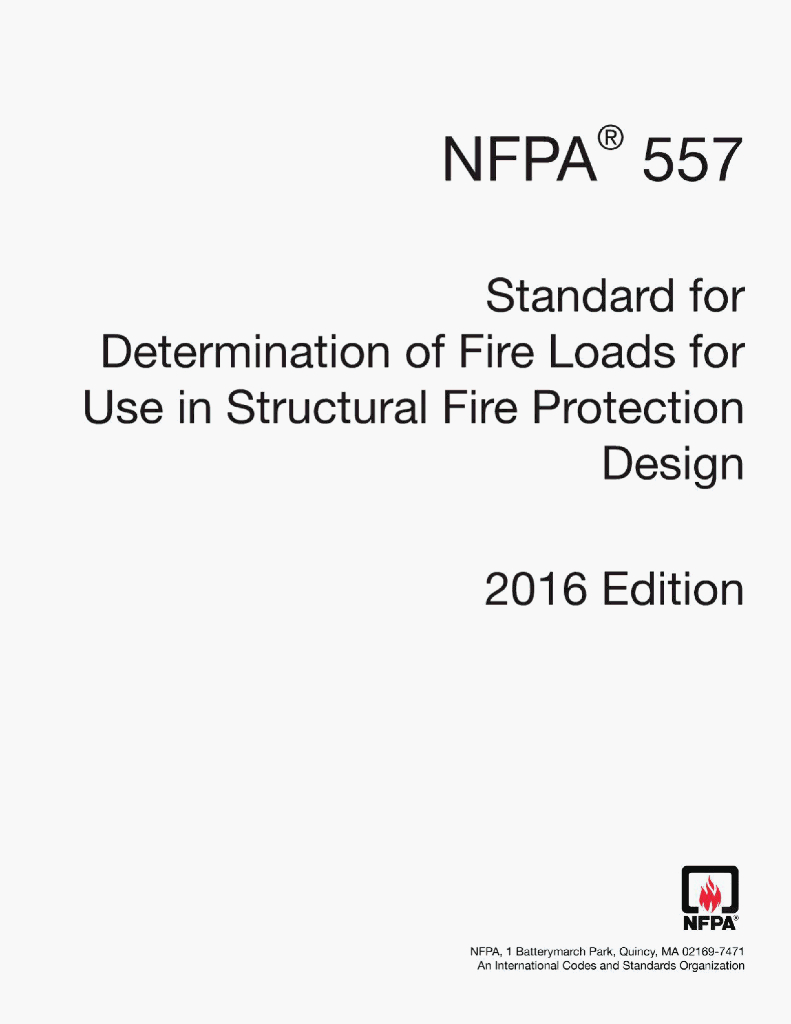 NFPA 557-2016 结构防火设计用火灾荷载测定标准