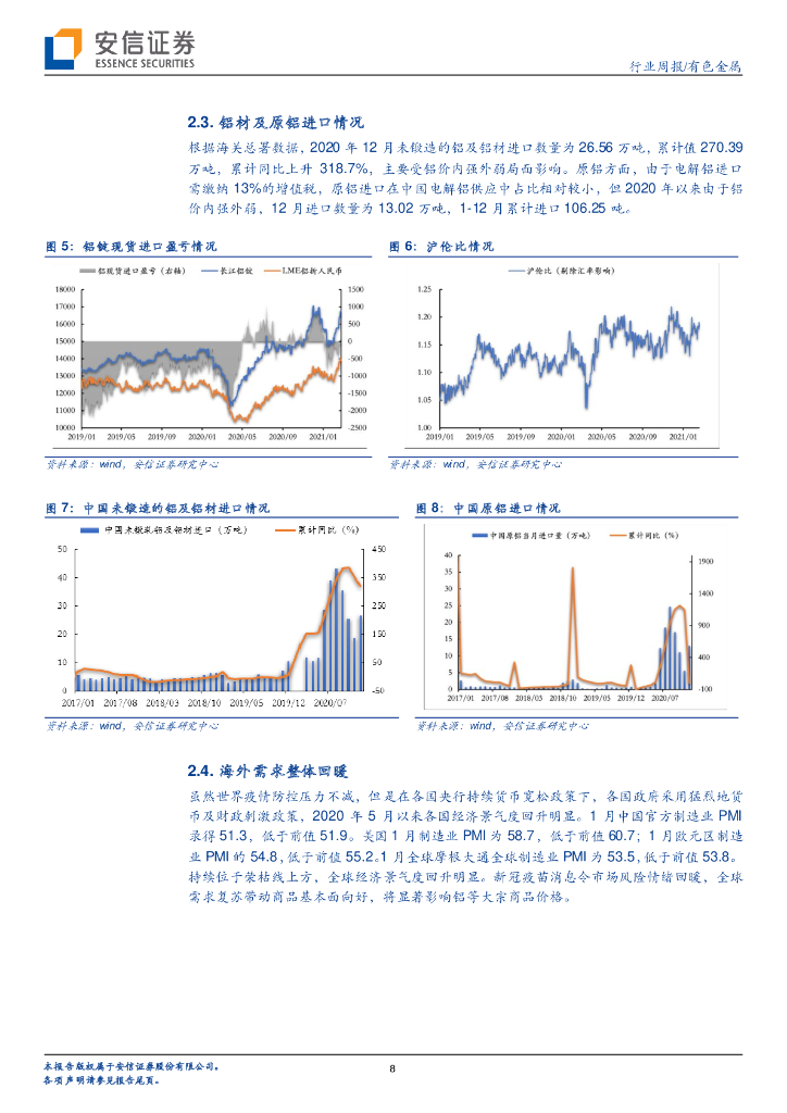 安信证券：有色金属-碳中和威力渐显，铝价中枢有望逐步上移_第8页