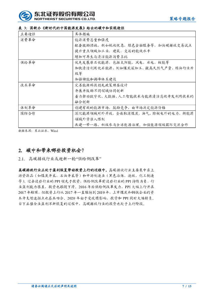东北证券：“碳中和”下的投资图谱_第7页