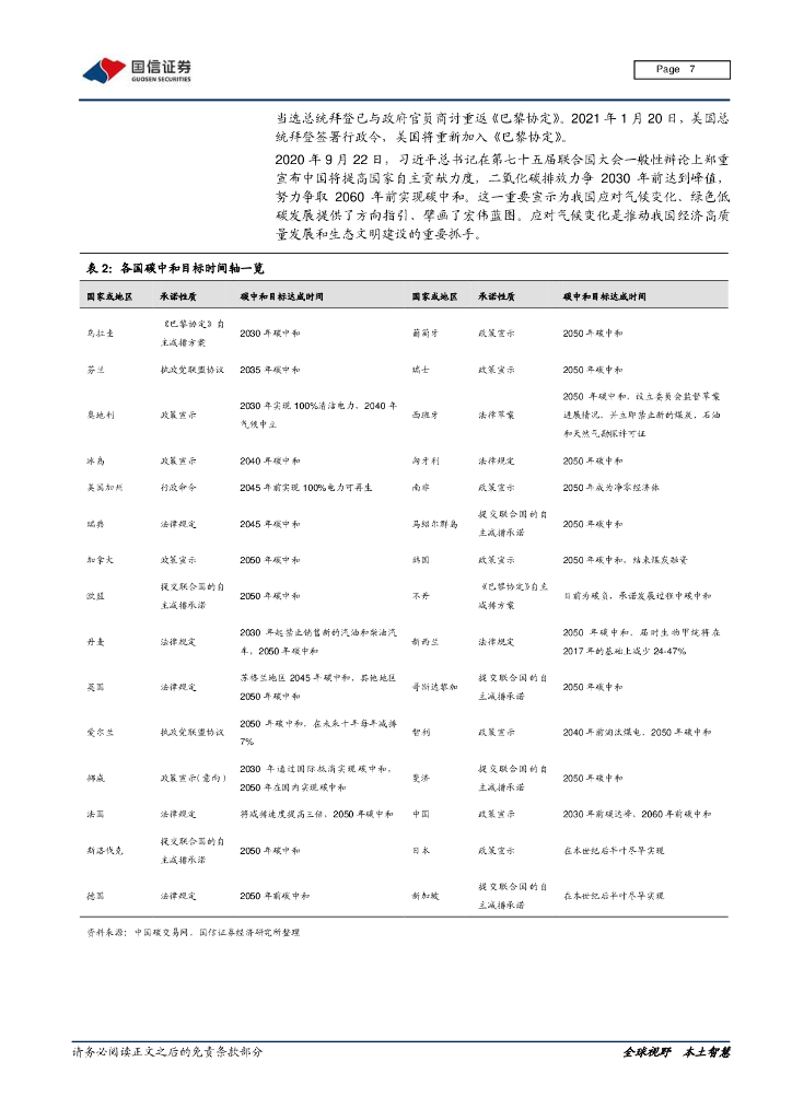 国信证券：能源变革专题研究之一 纵观全局，全球碳中和现实与愿景_第7页