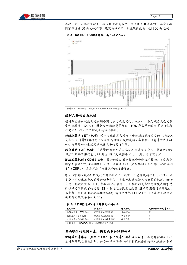 国信证券：大国碳中和之一文理解“碳定价”-大势所趋，挖掘碳交易受益标的_第9页