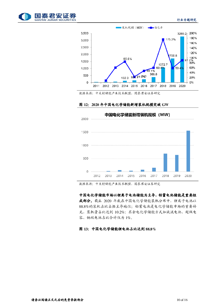 国泰君安：储能行业专题报告-碳中和为储能行业发展带来新机遇_第10页