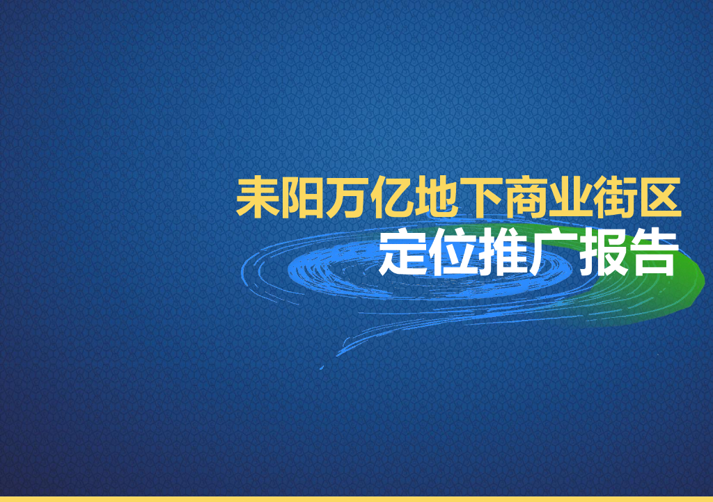 湖南耒阳万亿地下商业街区推广方案