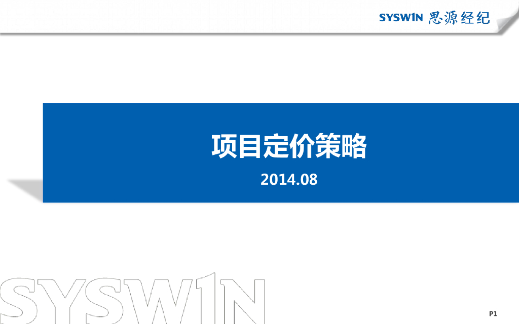 思源经纪：项目定价策略方案