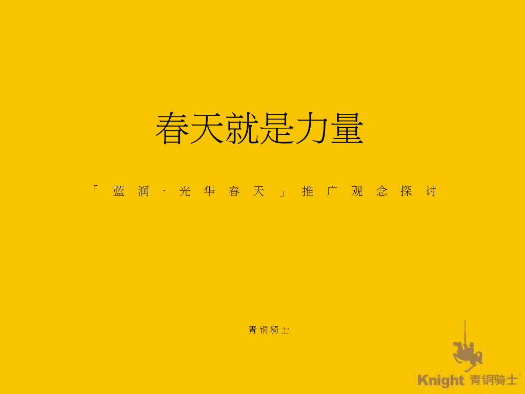 蓝润光华春天项目推广探讨
