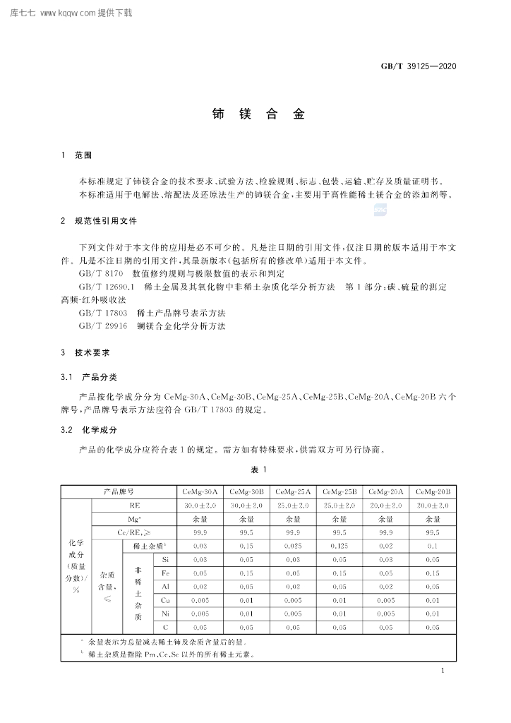 GB/T 39125-2020 标准预览