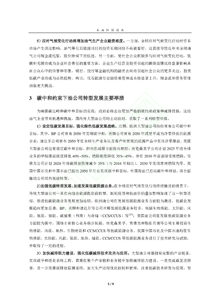 碳中和约束下油气行业发展形势及应对策略_第6页
