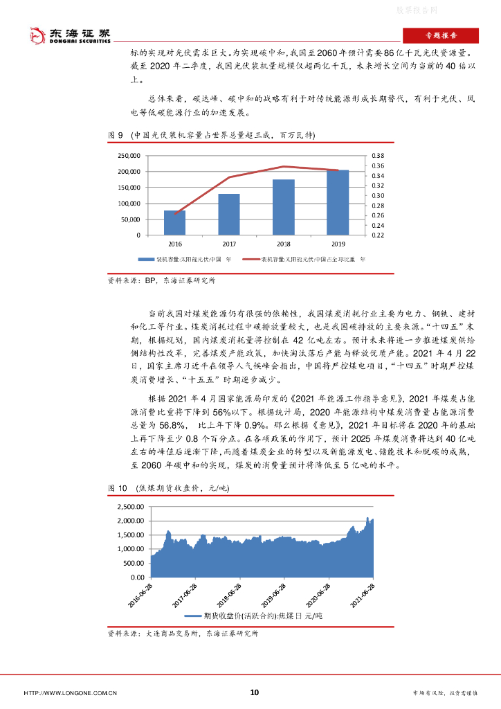 东海证券：专题报告-碳中和前景下的投资机会_第10页