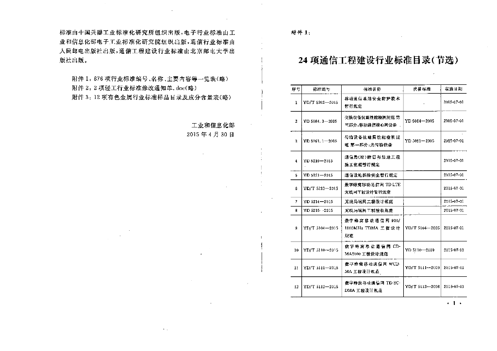 YD 5214-2015 标准预览