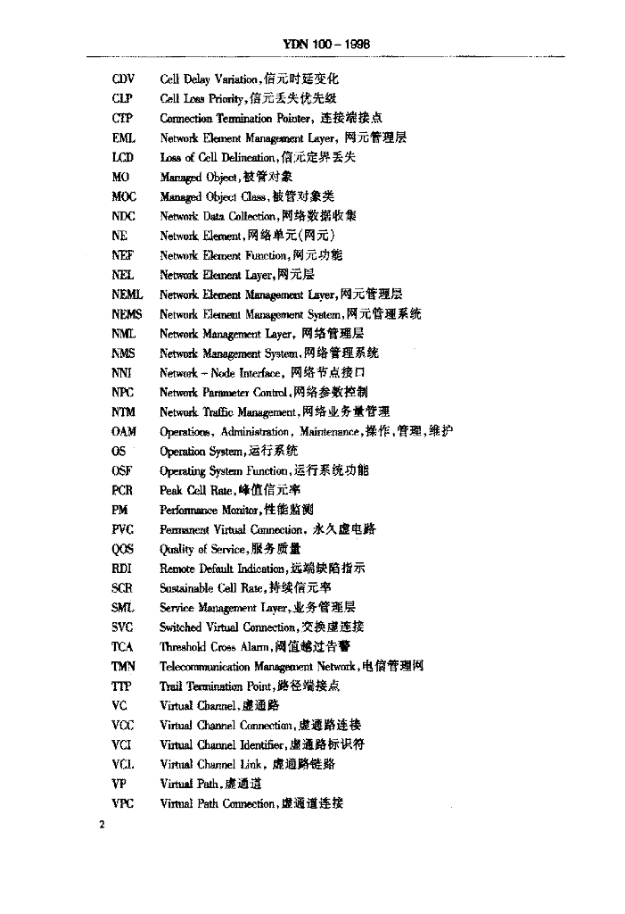 YDN 100-1998 标准预览