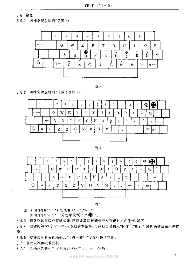 YD/T 513-1992 标准预览