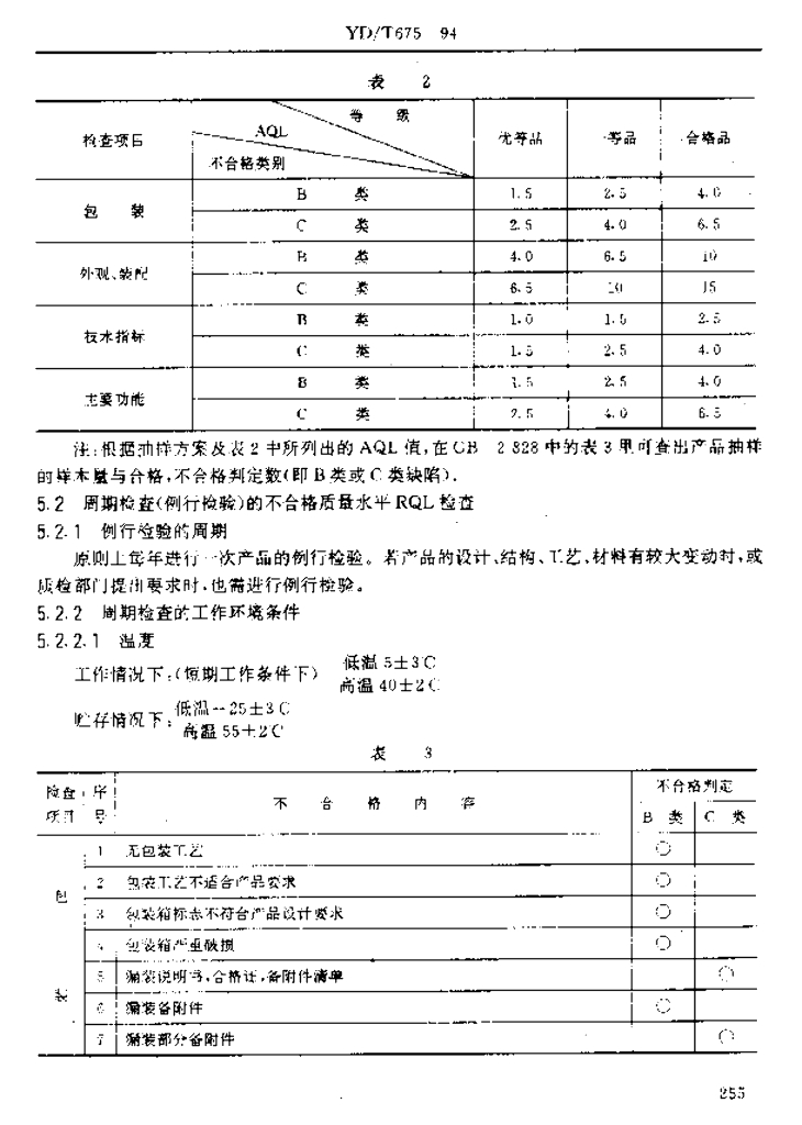 YD/T 675-1994 标准预览