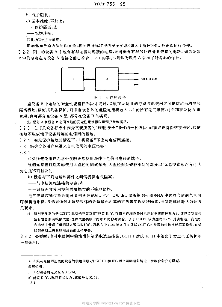 YD/T 755-1995 标准预览