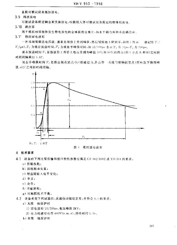 YD/T 950-1998 标准预览