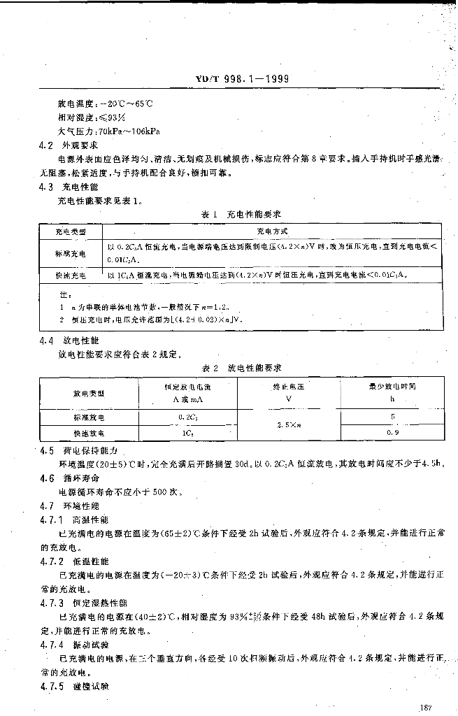 YD/T 998.1-1999 标准预览