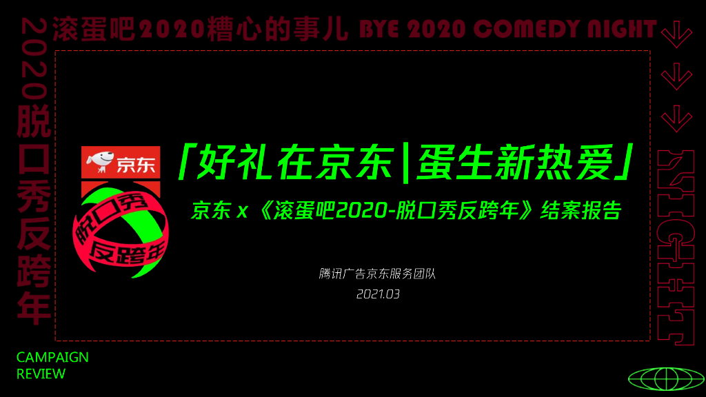 2021京东 x《滚蛋吧2020-脱口秀反跨年》营销结案