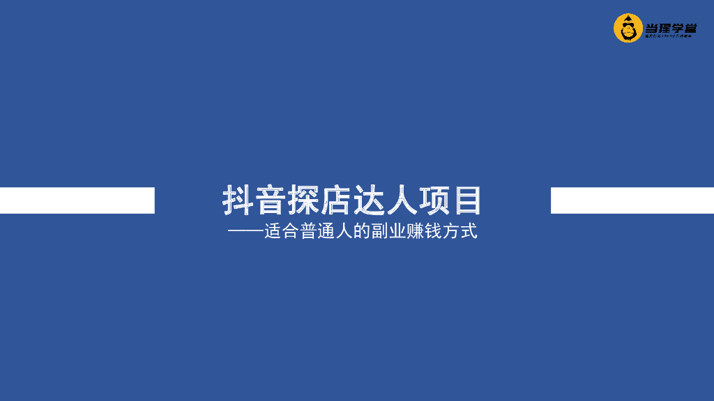 抖音探店达人项目