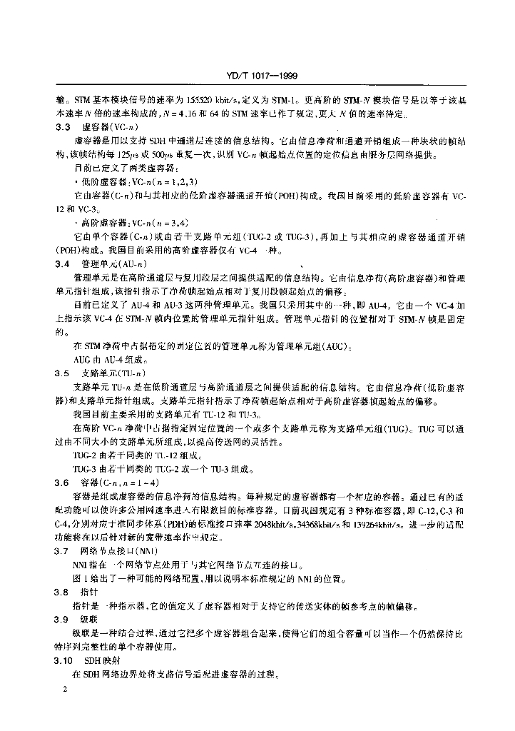 YD/T 1017-1999 标准预览