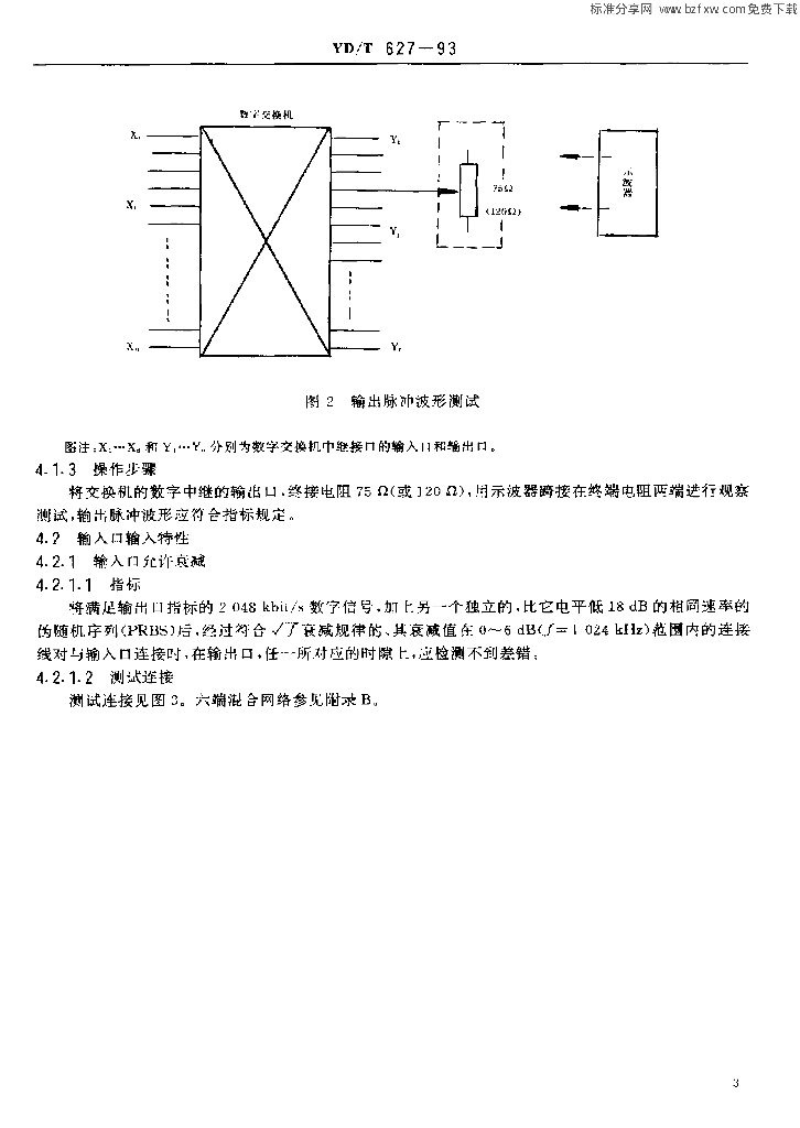 YD/T 627-1993 标准预览