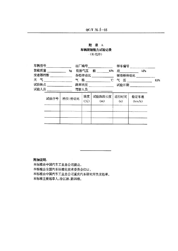 QC/T 76.3-1993 标准预览