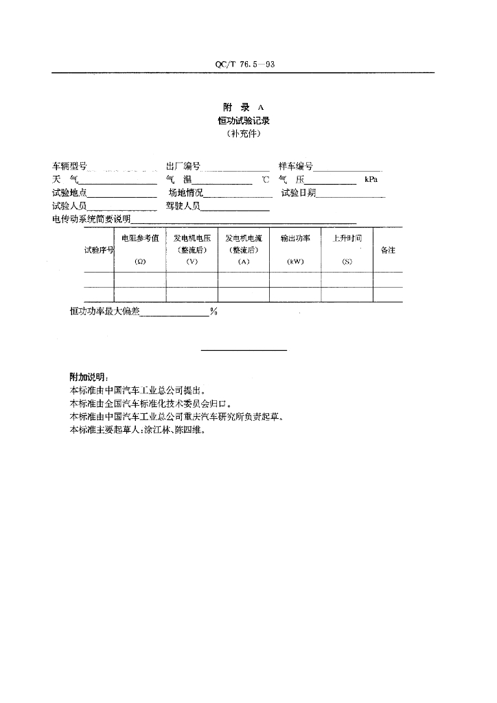 QC/T 76.5-1993 标准预览