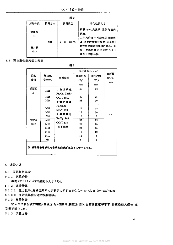 QC/T 597-1999 标准预览