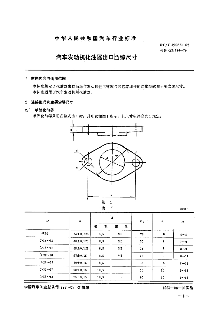 QC/T 29088-1992 标准预览