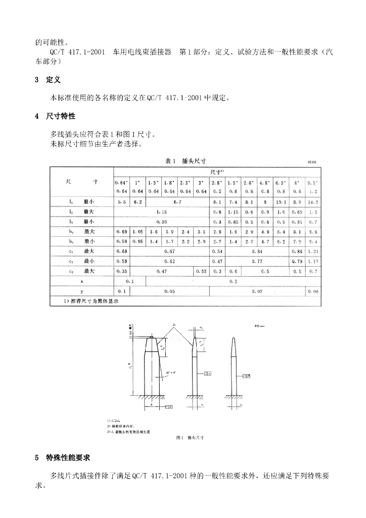 QC/T 417.1-2001 标准预览