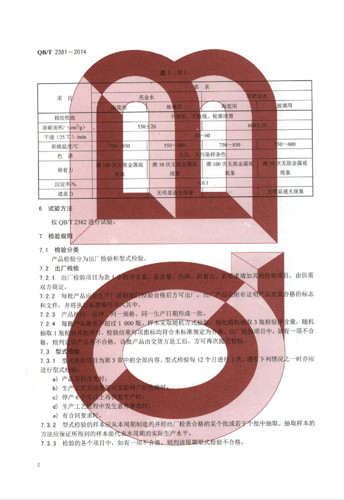 OB/T 2381-2014 标准预览