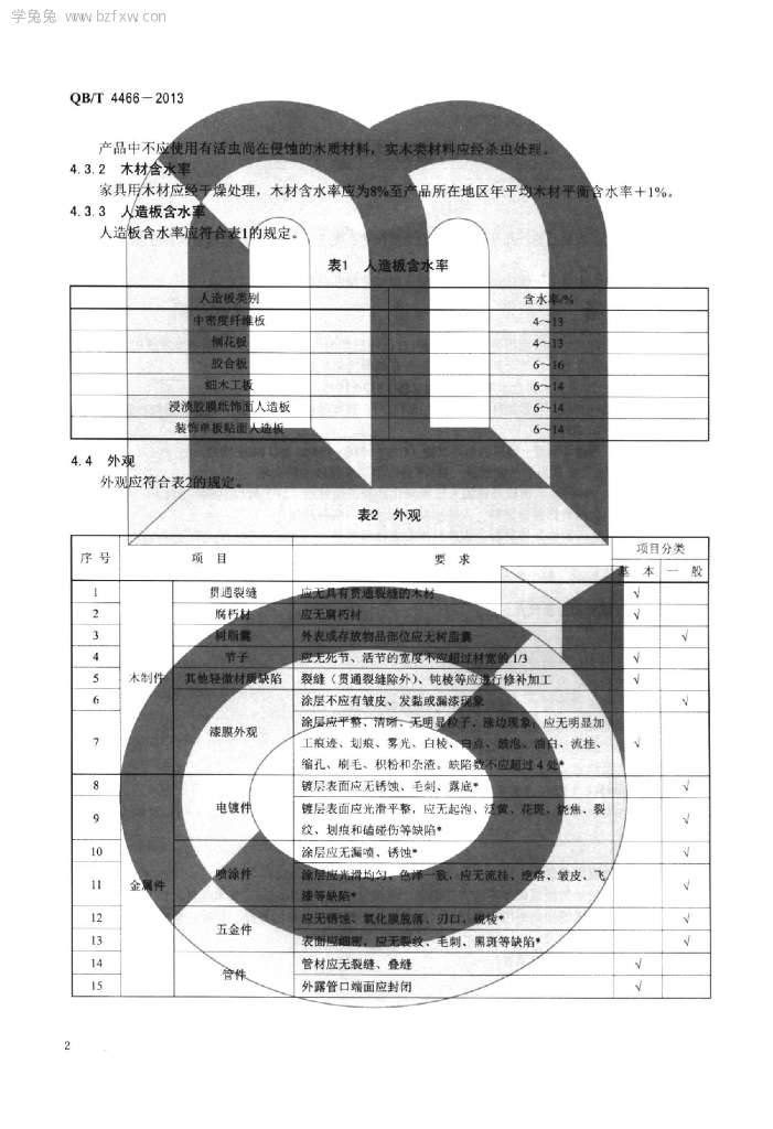 QB/T 4466-2013 标准预览