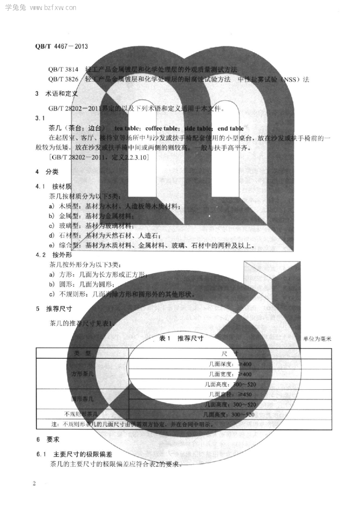 QB/T 4467-2013 标准预览