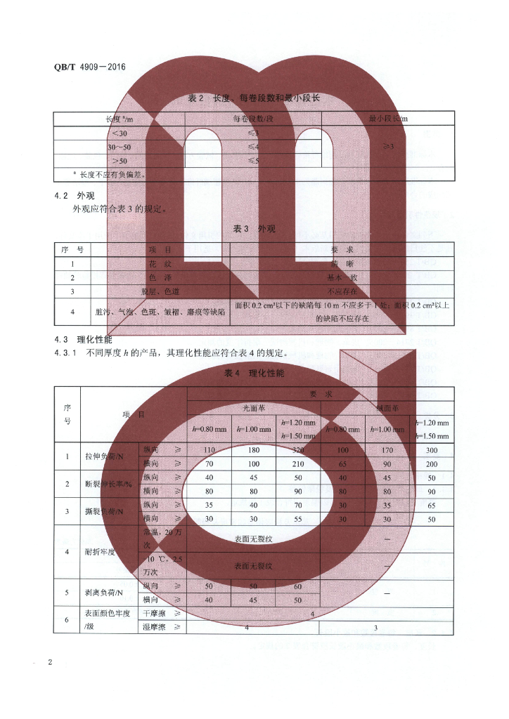 QB/T 4909-2016 标准预览