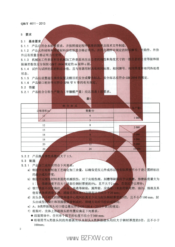QB/T 4611-2013 标准预览