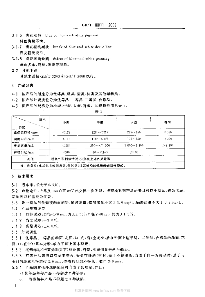 GB/T 10811-2002 标准预览