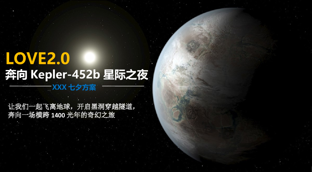 2017奔向Kepler-452b星际之夜”七夕情人节主题创意活动策划方案