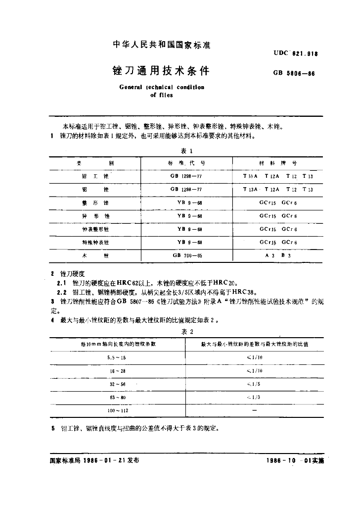 GB 5806-1986 标准预览