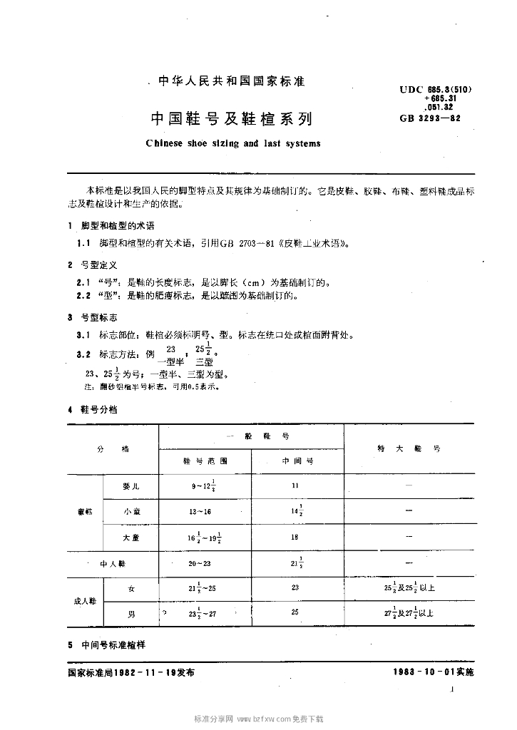 GB 3293-1982 标准预览
