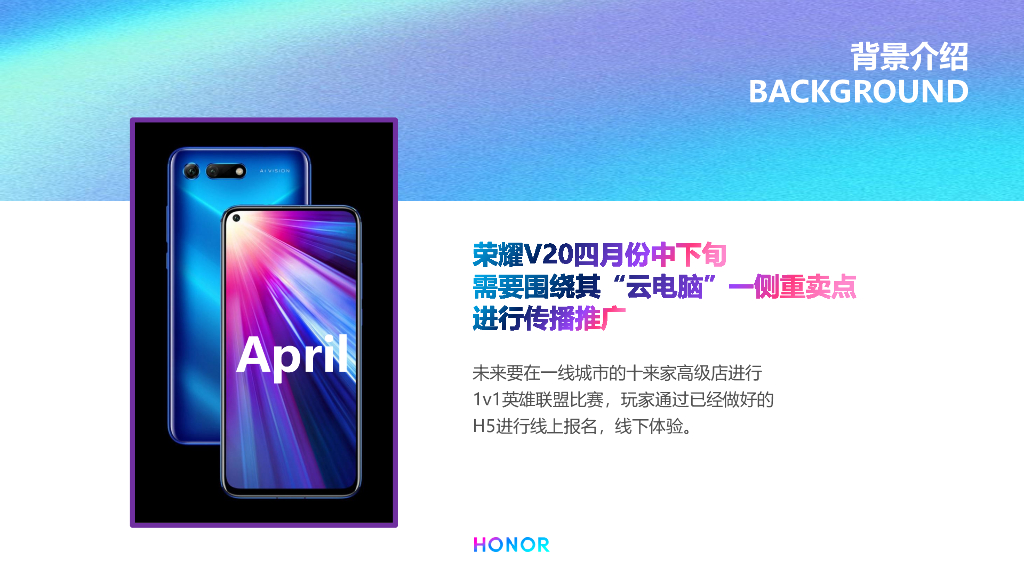 2019荣耀V2四月传播计划