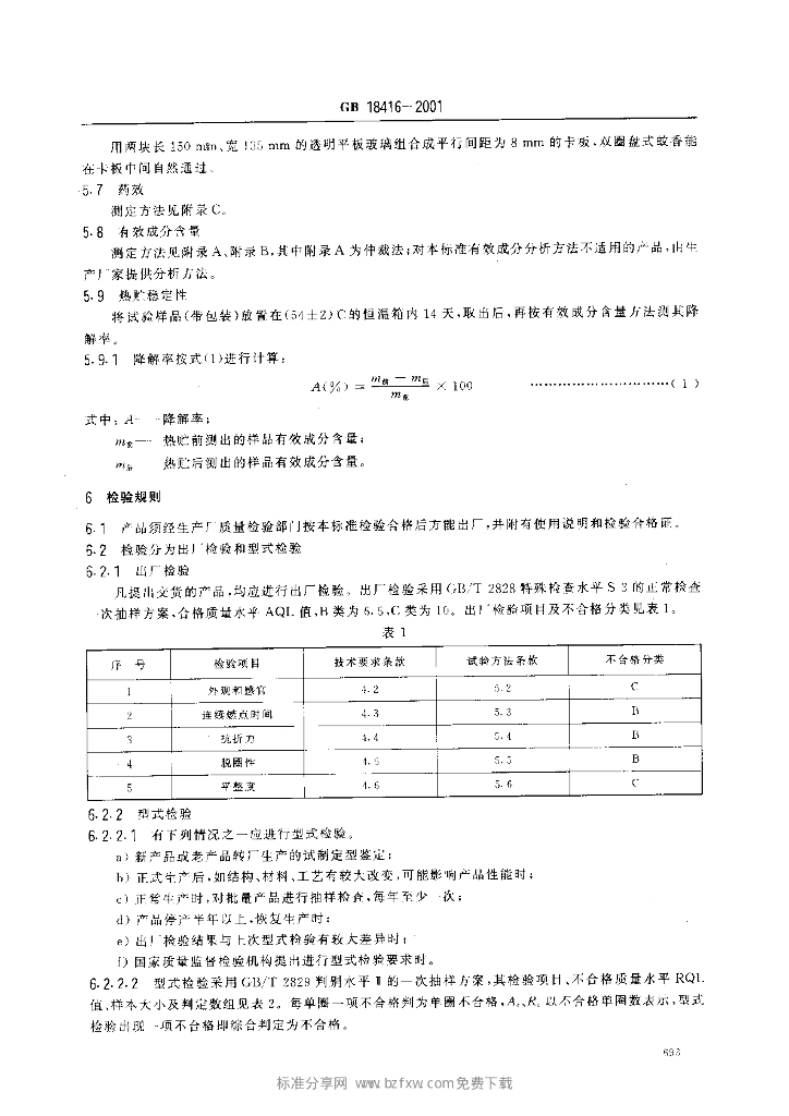 GB 18416-2001 标准预览