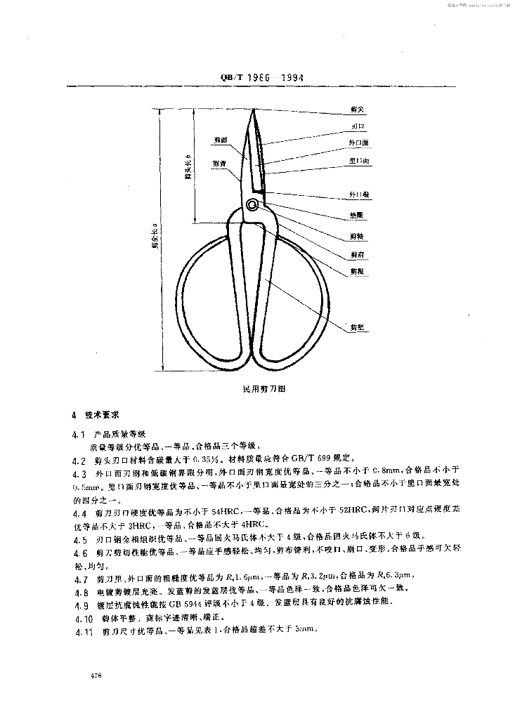 QB/T 1966-1994 标准预览