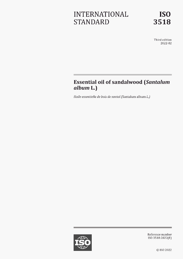 ISO 3518:2022(E)Essential oil of sandalwood(Santalum album L.)