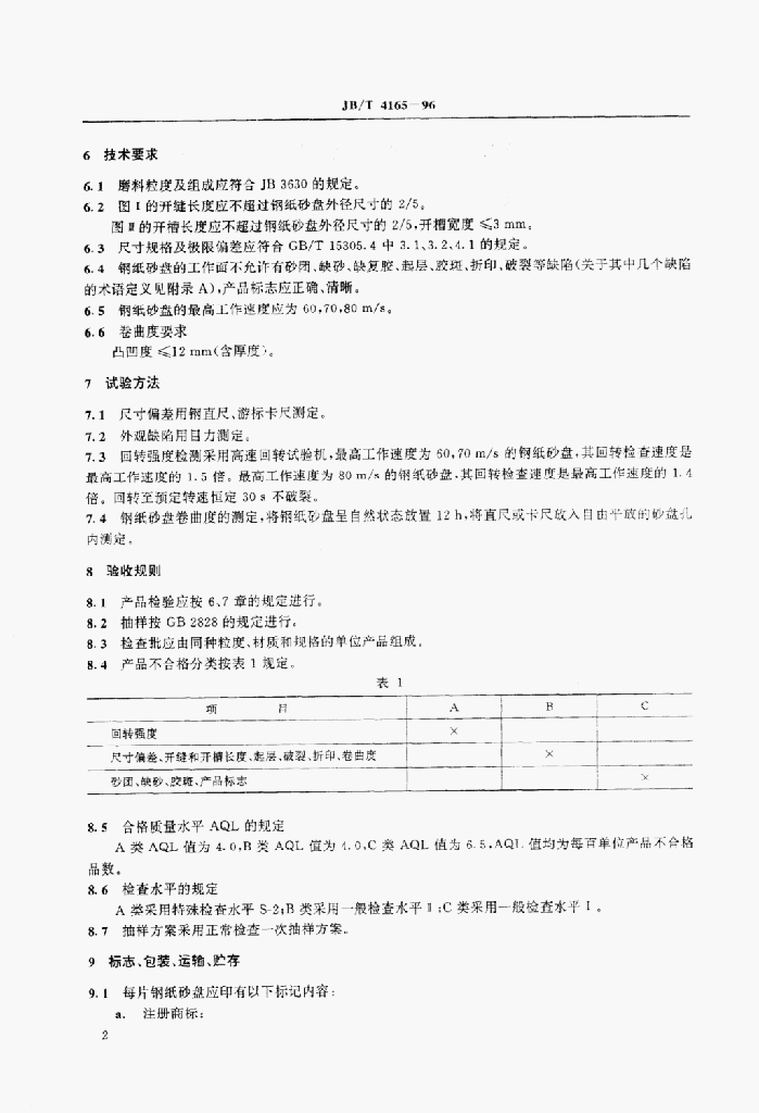 JB/T 4165-1996 标准预览