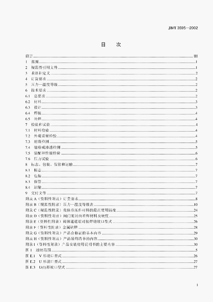 JB/T 3595-2002 标准预览